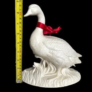 Vintage Ceramic Goose Unpainted Duck Standing 1975 Atlantic Mold Farm READ